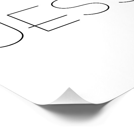 Simple Quaintの結婚Welcome Sign ポスター (コーナー)