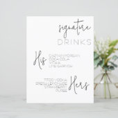 Simple Quaint署名バーメニュー (スタンド正面)