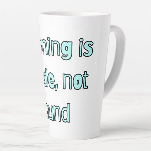Simple quote mug カフェラテマグ (右アングル)