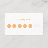 Simple Rainbow Lotus Flower Business Flat ロイヤリティカード (裏面)