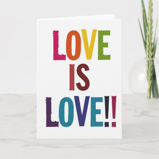 Simple Rainbow Love Is Love Card カード (正面)