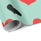 Simple Red and Black Hearts ラッピングペーパー (ロールコーナー)