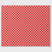 Simple Red and White Polka Dots Christmas  ラッピングペーパー (フラット)