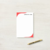 Simple red & black waves customizable ポストイット (デスク上)