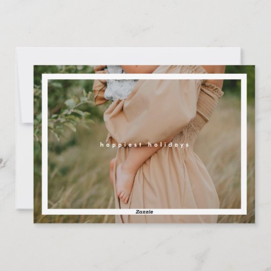 Simple Red Bold Border 2 Large Photos シーズンカード (裏面)