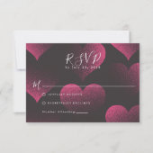 Simple Red Heart Theme for Wedding RSVP (正面)