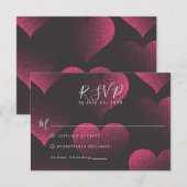 Simple Red Heart Theme for Wedding RSVP (正面/裏面)