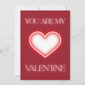 Simple Red Heart Typography Valentine's Day シーズンカード (正面)