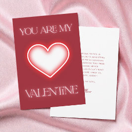 Simple Red Heart Typography Valentine's Day シーズンカード