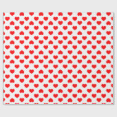 Simple Red Hearts Minimalist ラッピングペーパー (フラット)