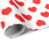 Simple Red Hearts Minimalist ラッピングペーパー (ロールコーナー)