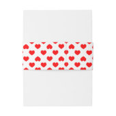 Simple Red Hearts Minimalist 招待状ベリーバンド (裏面例)