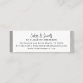 Simple Red Mixer Floral Cake Bakery Business Card スキニー名刺 (裏面)