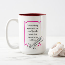 Simple Reflect but don’t Regret Inspirational Mug ツートーンマグカップ