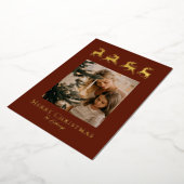 Simple Reindeer Gold Foil Holiday Card 箔シーズンカード (回転した状態)
