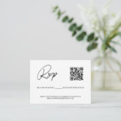 Simple reserved seat QR CODE rsvp wedding website エンクロージャーカード (スタンド正面)