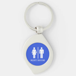 Simple Restroom Keys for hospitality or office キーホルダー