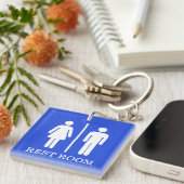 Simple Restroom Keys for hospitality or office キーホルダー (正面右)