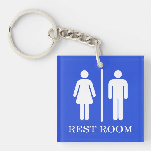 Simple Restroom Keys for hospitality or office キーホルダー (正面)