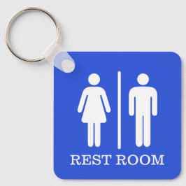Simple Restroom Keys for hospitality or office キーホルダー