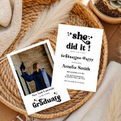 Simple Retro Boho Graduation Class of 2026  招待状