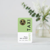 Simple Retro Green Taxi Layer 名刺 (スタンド正面)