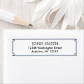 Simple Return Address Label with Blue Border ラベル (インサイチュ)