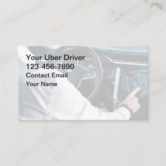 Simple Ride Hailing Uber Driver Theme コーリングカード (正面)