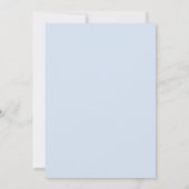 Simple Robin's Blue Minimalist Wedding Invitation 招待状 (裏面)