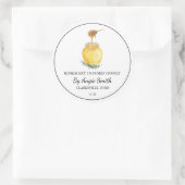 Simple Rosemary Infused Honey Label ラウンドシール (バッグ)