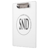 Simple Round Custom Logo Business クリップボード (左)