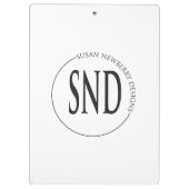 Simple Round Custom Logo Business クリップボード (裏面)