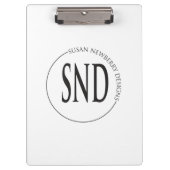 Simple Round Custom Logo Business クリップボード (正面)