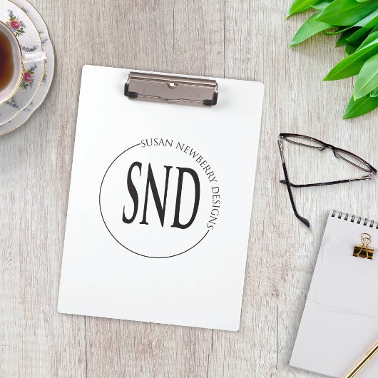 Simple Round Custom Logo Business クリップボード