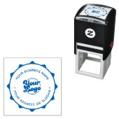 Simple round custom self inking stamps with logo セルフインキングスタンプ (インサイチュ)