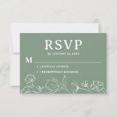 Simple RSVP Card for Wedding – Editable Design (裏面)