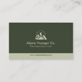 Simple Rustic Adventure Hikers Bold Deep Green  名刺 (裏面)