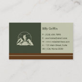 Simple Rustic Adventure Hikers Bold Deep Green  名刺 (正面)