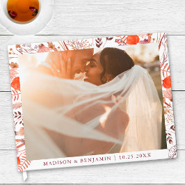 Simple Rustic Boho Chic Wildflowers Photo Wedding ゲストブック