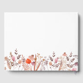 Simple Rustic Boho Chic Wildflowers Photo Wedding ゲストブック (裏面)