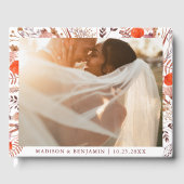 Simple Rustic Boho Chic Wildflowers Photo Wedding ゲストブック (正面)