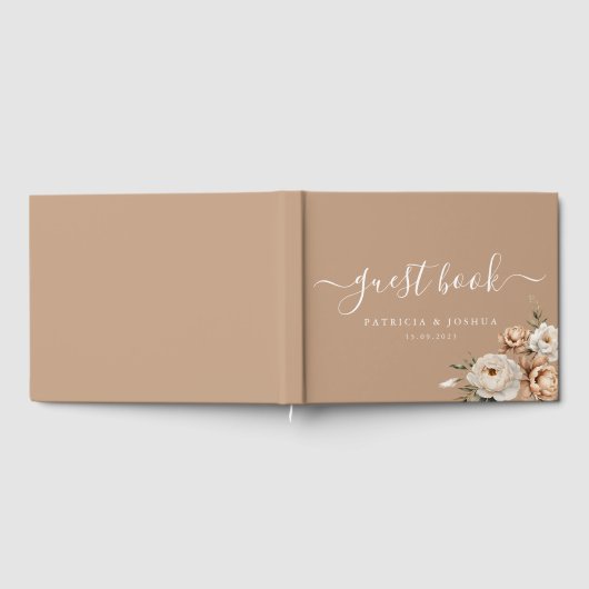 Simple Rustic Boho Wedding Guest Book ゲストブック (全面)