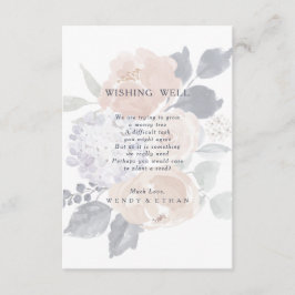 Simple Rustic Floral Wedding Wishing Well Card エンクロージャーカード