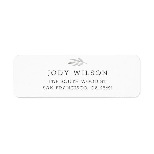 Simple Rustic Return Address Labels ラベル (正面)