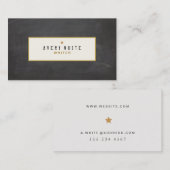 Simple Rustic Vintage  Chalkboard Groupon 名刺 (正面/裏面)
