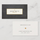 Simple Rustic Vintage  Chalkboard Groupon 名刺 (正面/裏面)