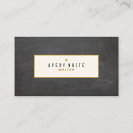 Simple Rustic Vintage  Chalkboard Groupon 名刺