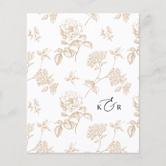 Simple Rustic Vintage Modern Wedding Menus (裏面)