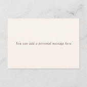 Simple Rustic Watercolor Peach and Green Wedding サンキューカード (裏面)