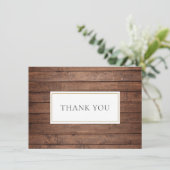 Simple Rustic Wooden Slabs サンキューカード (スタンド正面)